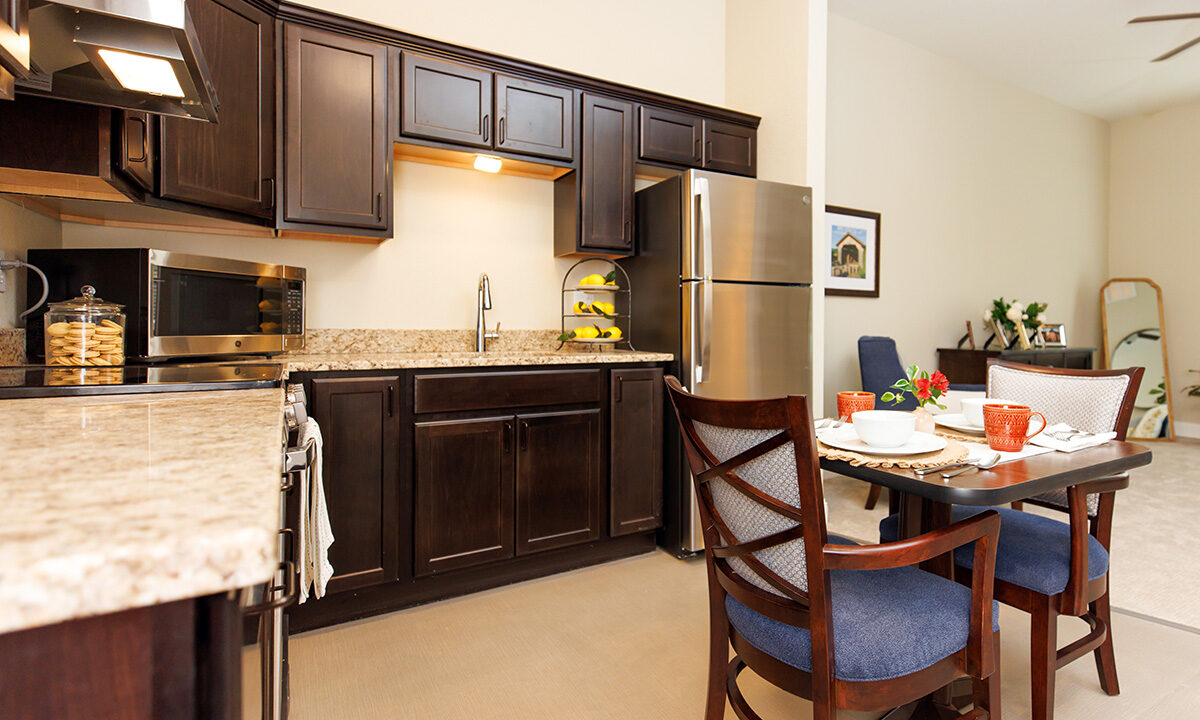 Full kitchens or kitchenettes