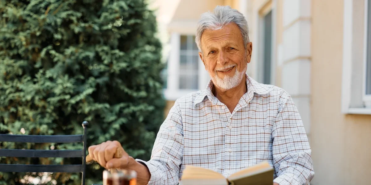 Senior man enjoying independent living Senior man enjoying independent living