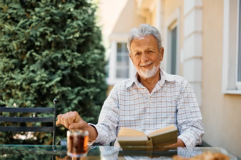 Senior man enjoying independent living
